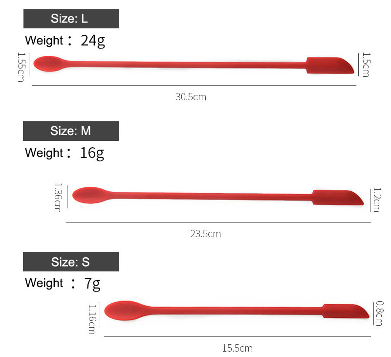 silicone mini spatula set